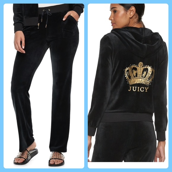 Juicy Couture Other New Juicy Couture Tracksuit Black Velour 2pc